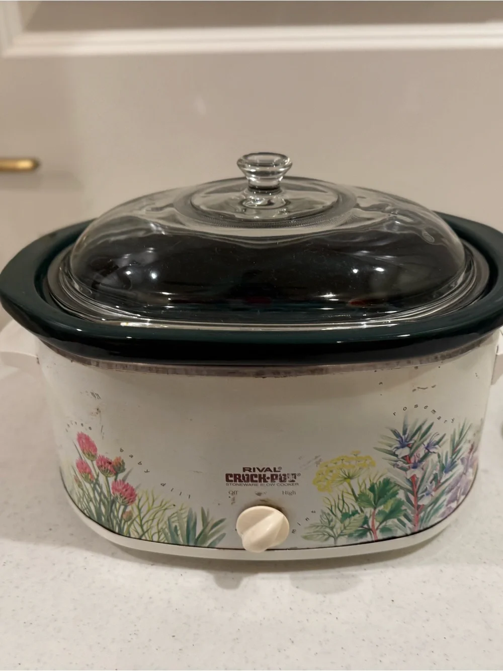 Rival Crock-Pot Floral Large Slow Cooker  ~ Great for making Soups and Chili